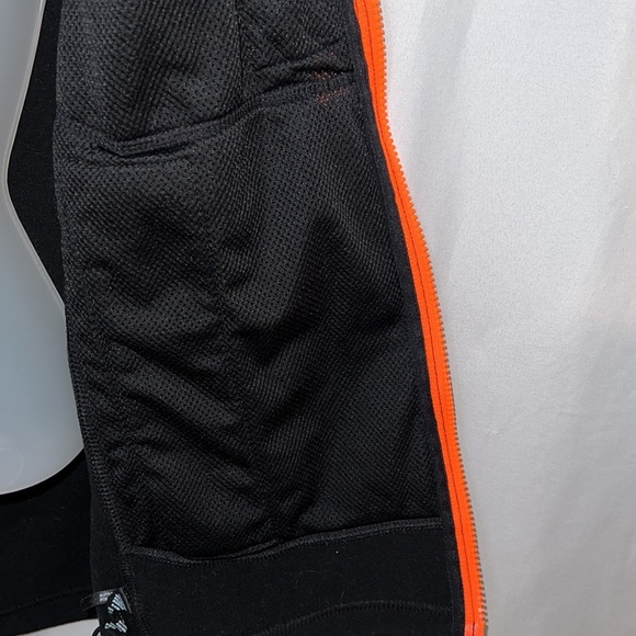 RLX Ralph Lauren Mens Fleece Vest Black Orange Size Medium Soft - Picture 7 of 9